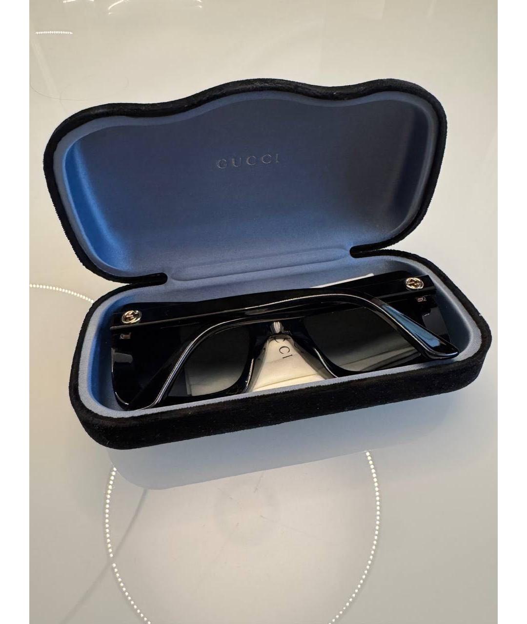 GUCCI Черные пластиковые солнцезащитные очки, фото 3