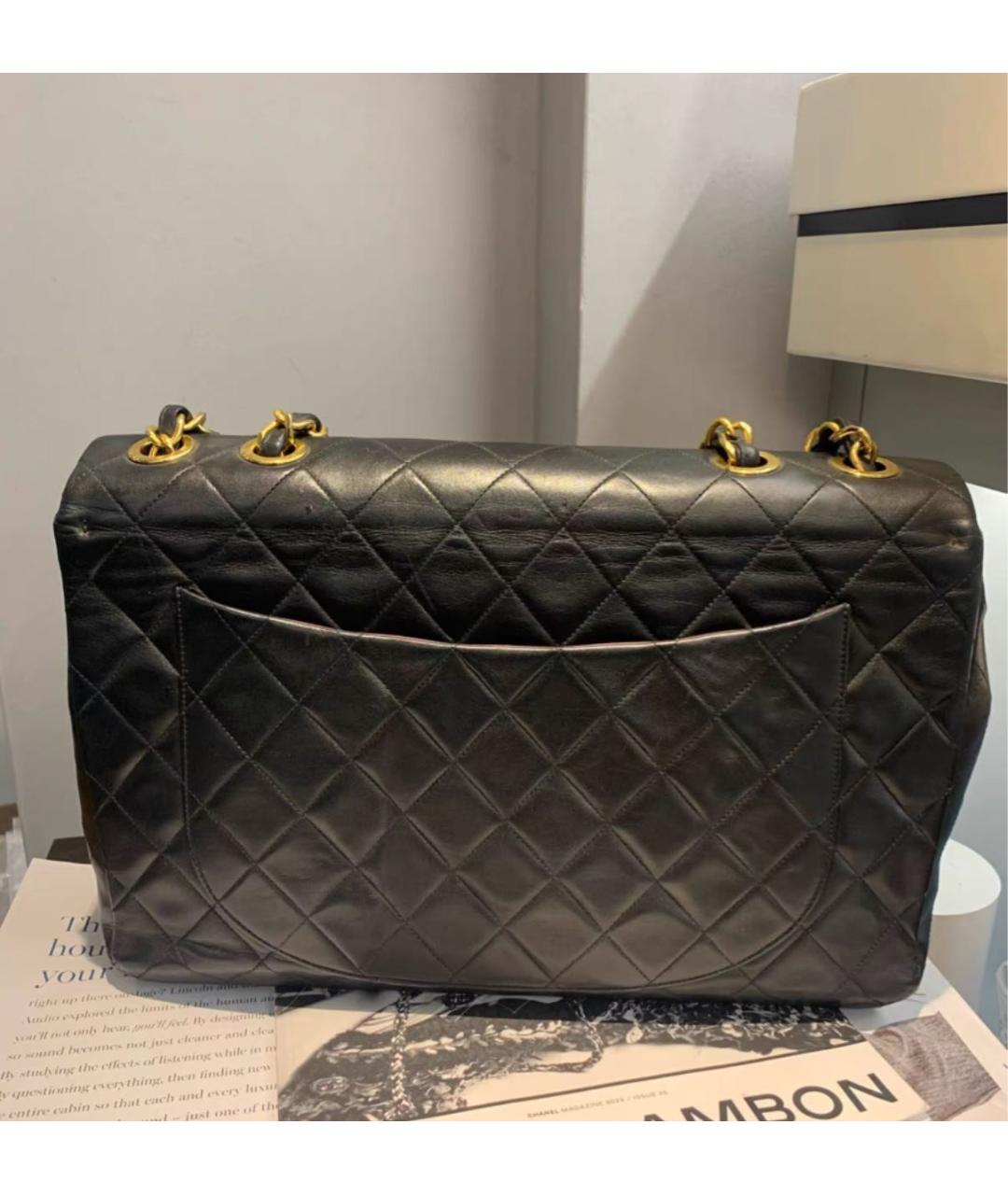 CHANEL Черная кожаная сумка через плечо, фото 4