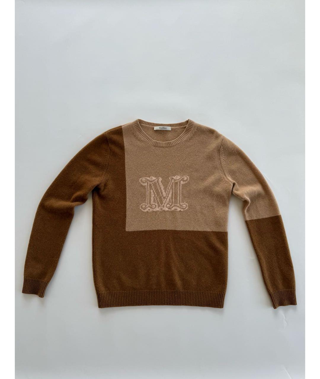 MAX MARA Коричневый кашемировый джемпер / свитер, фото 6