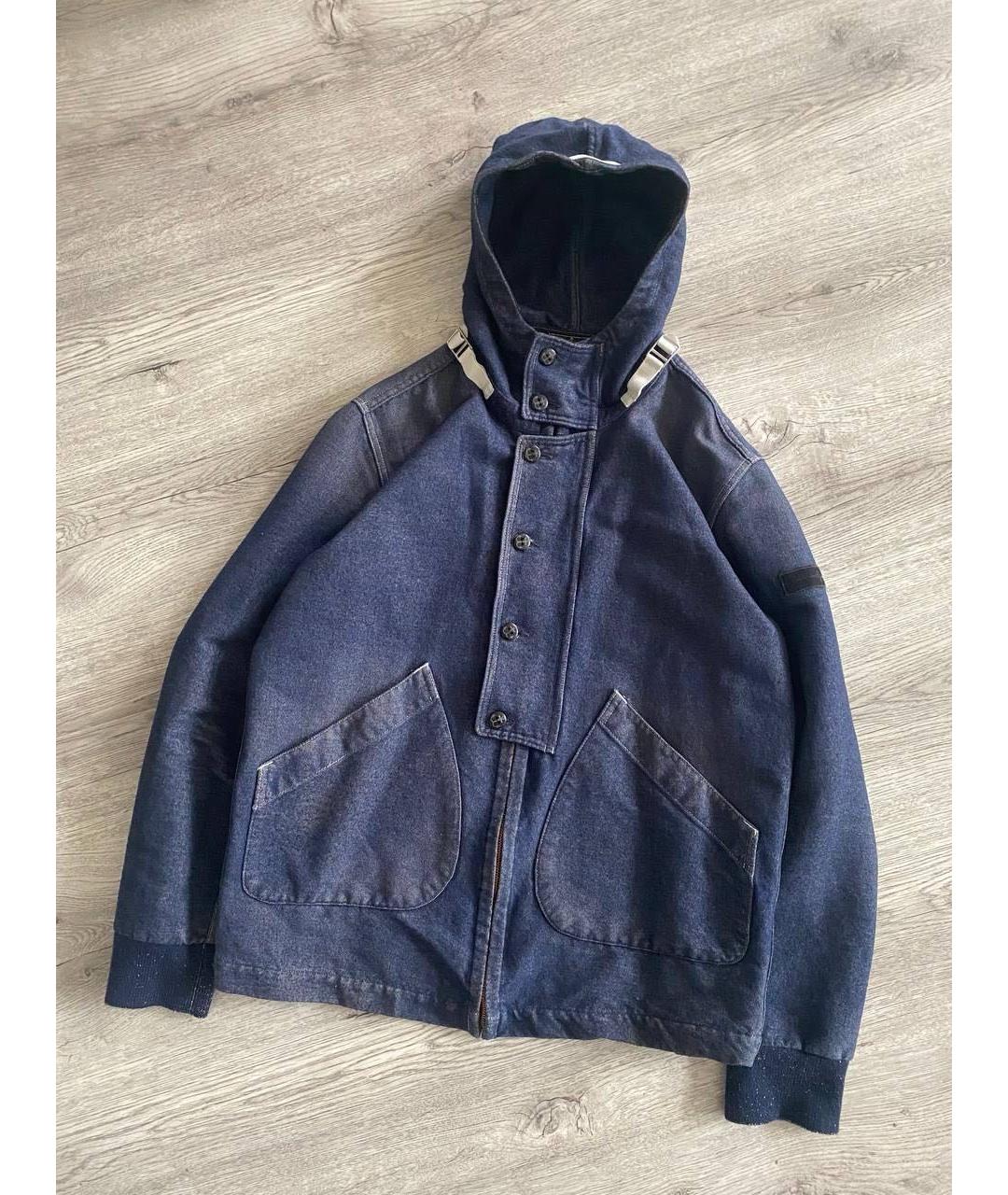 STONE ISLAND Темно-синяя деним куртка, фото 9