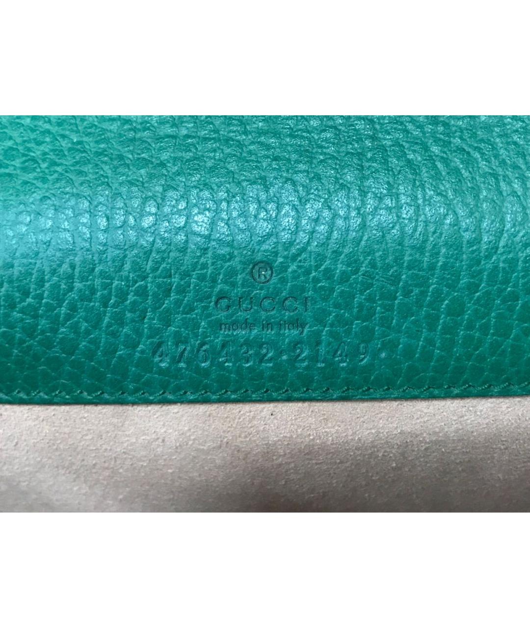 GUCCI Зеленая кожаная сумка через плечо, фото 7