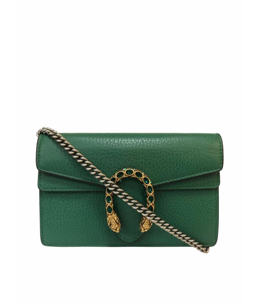 GUCCI Зеленая кожаная сумка через плечо, фото 1