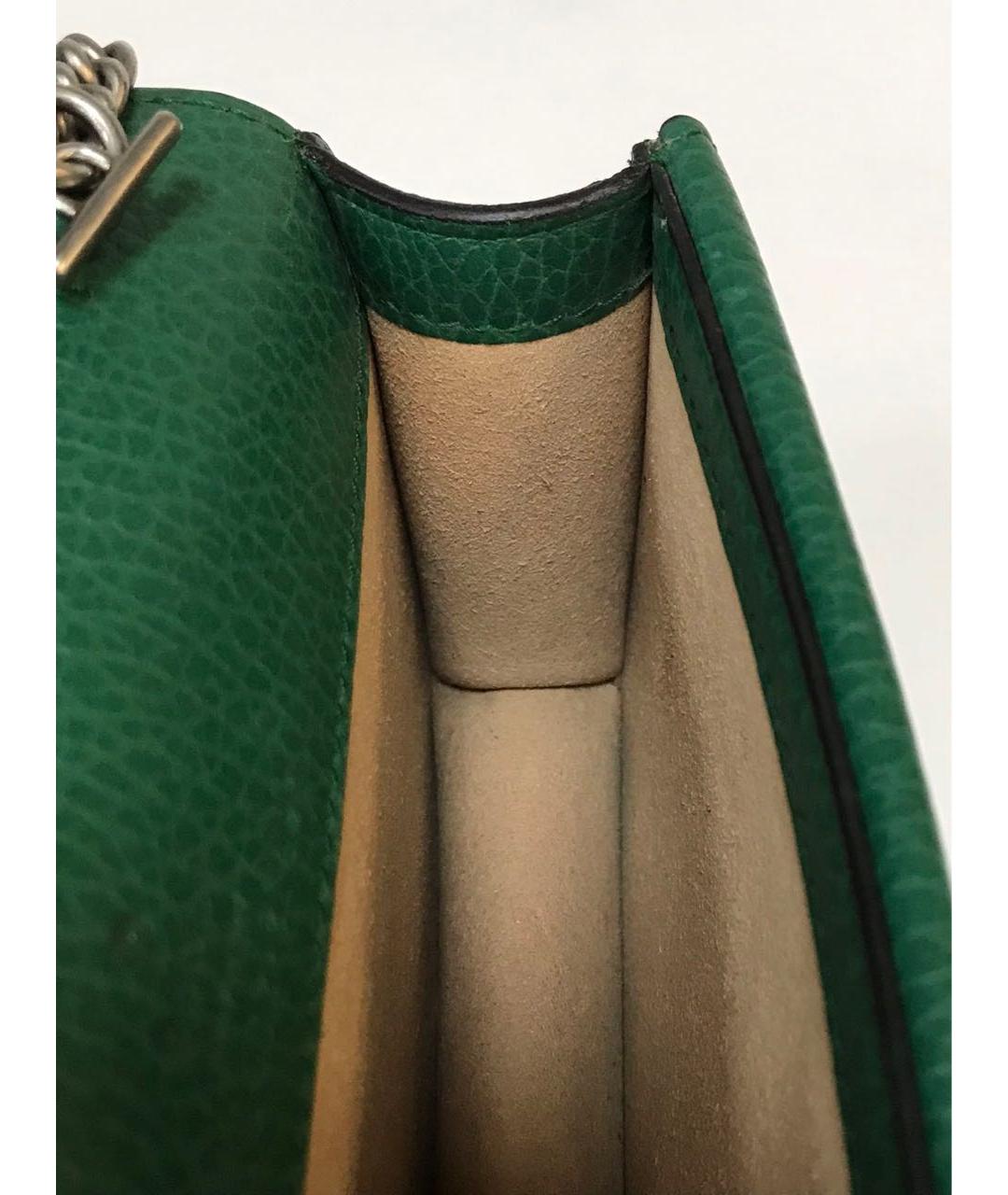 GUCCI Зеленая кожаная сумка через плечо, фото 8