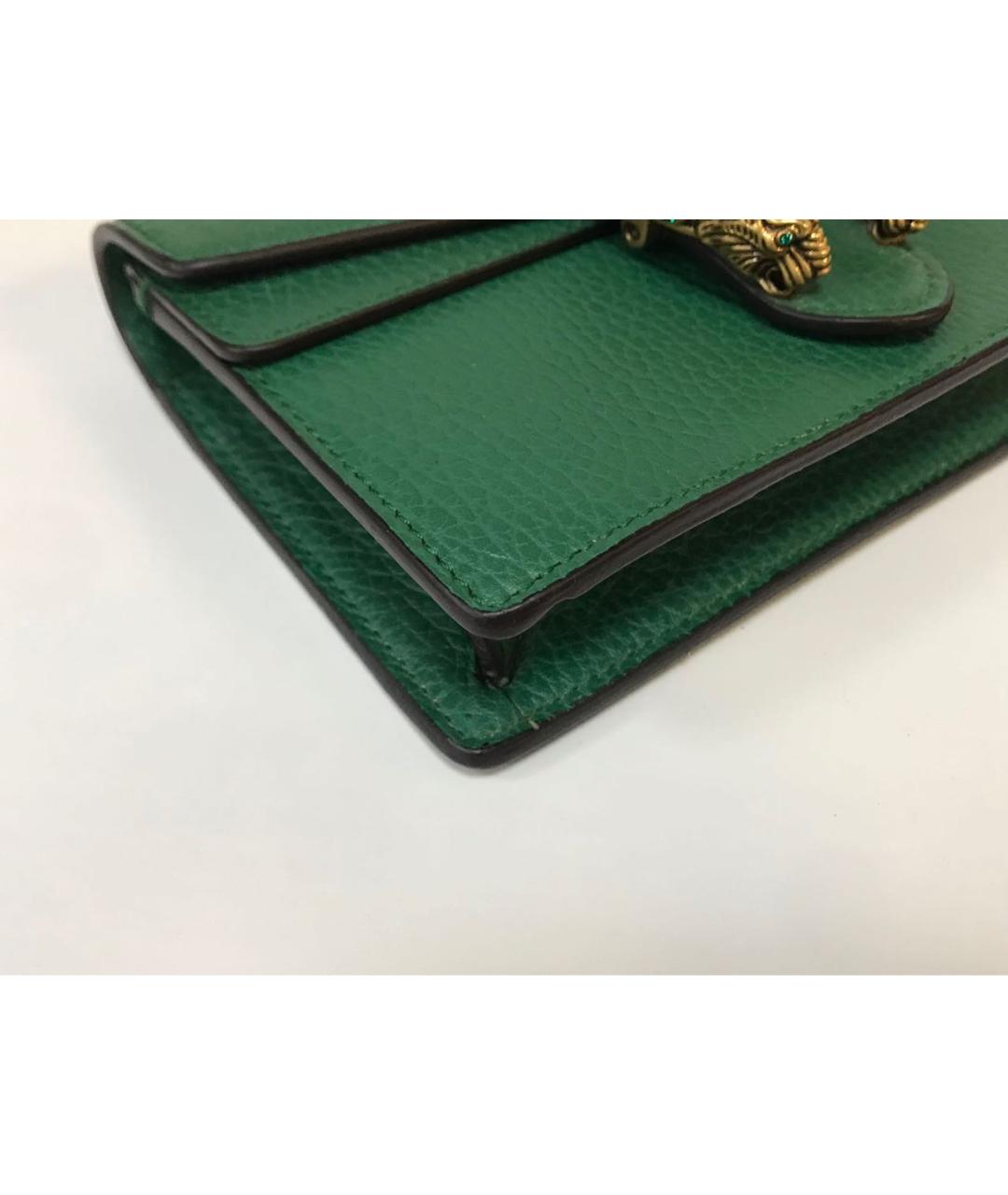 GUCCI Зеленая кожаная сумка через плечо, фото 3