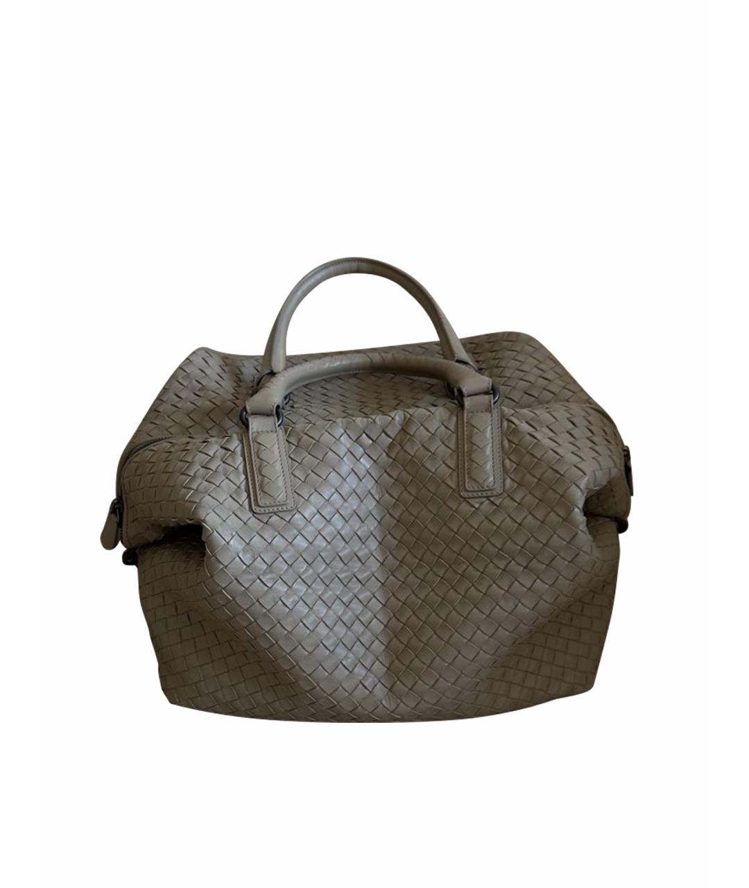 BOTTEGA VENETA Серая кожаная сумка тоут, фото 1