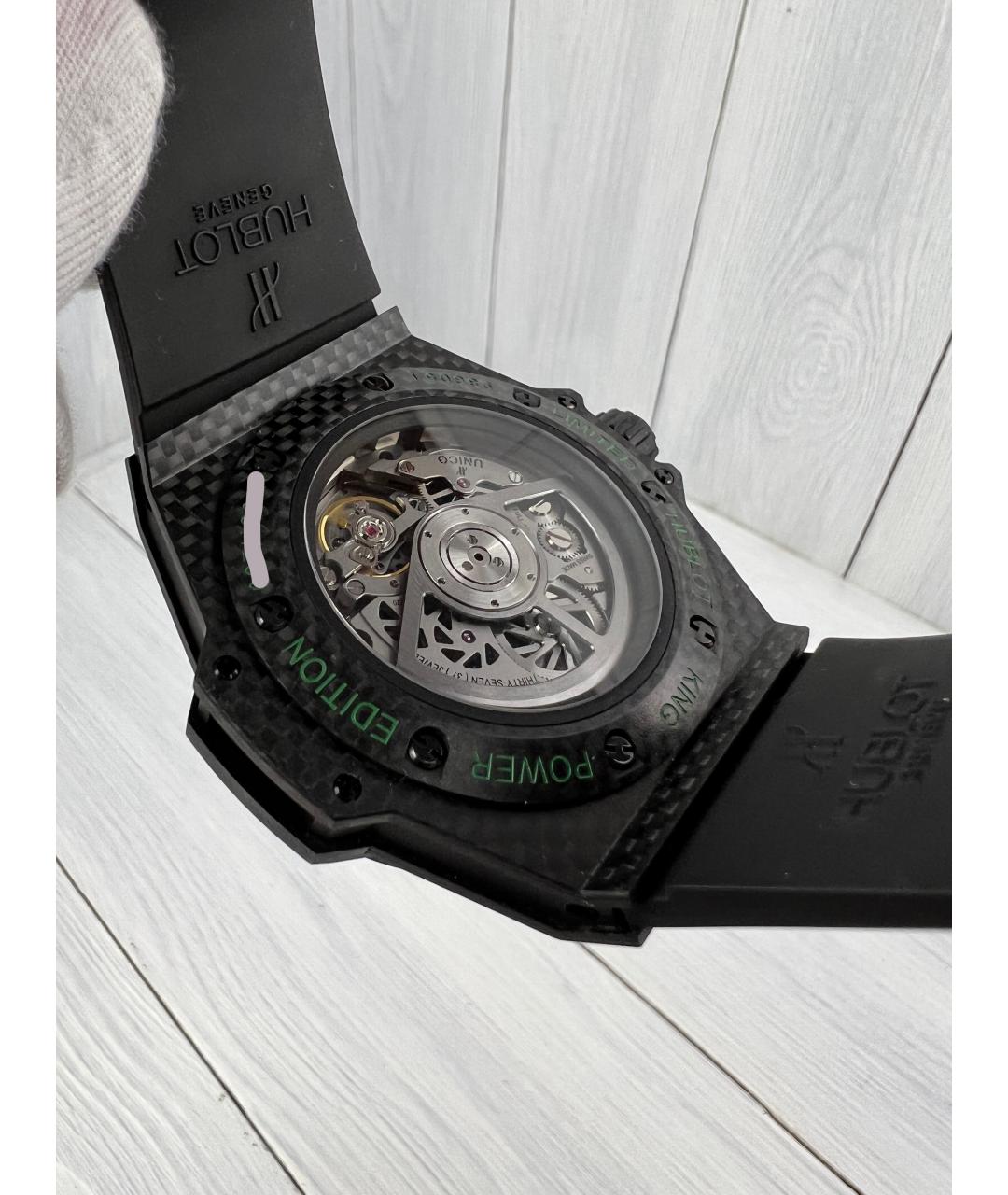 HUBLOT Черные карбоновые часы, фото 9