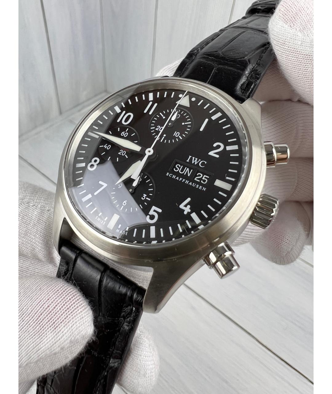 IWC Черные часы, фото 3