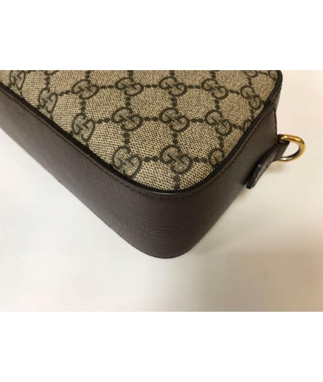 GUCCI Коричневая косметичка, фото 4
