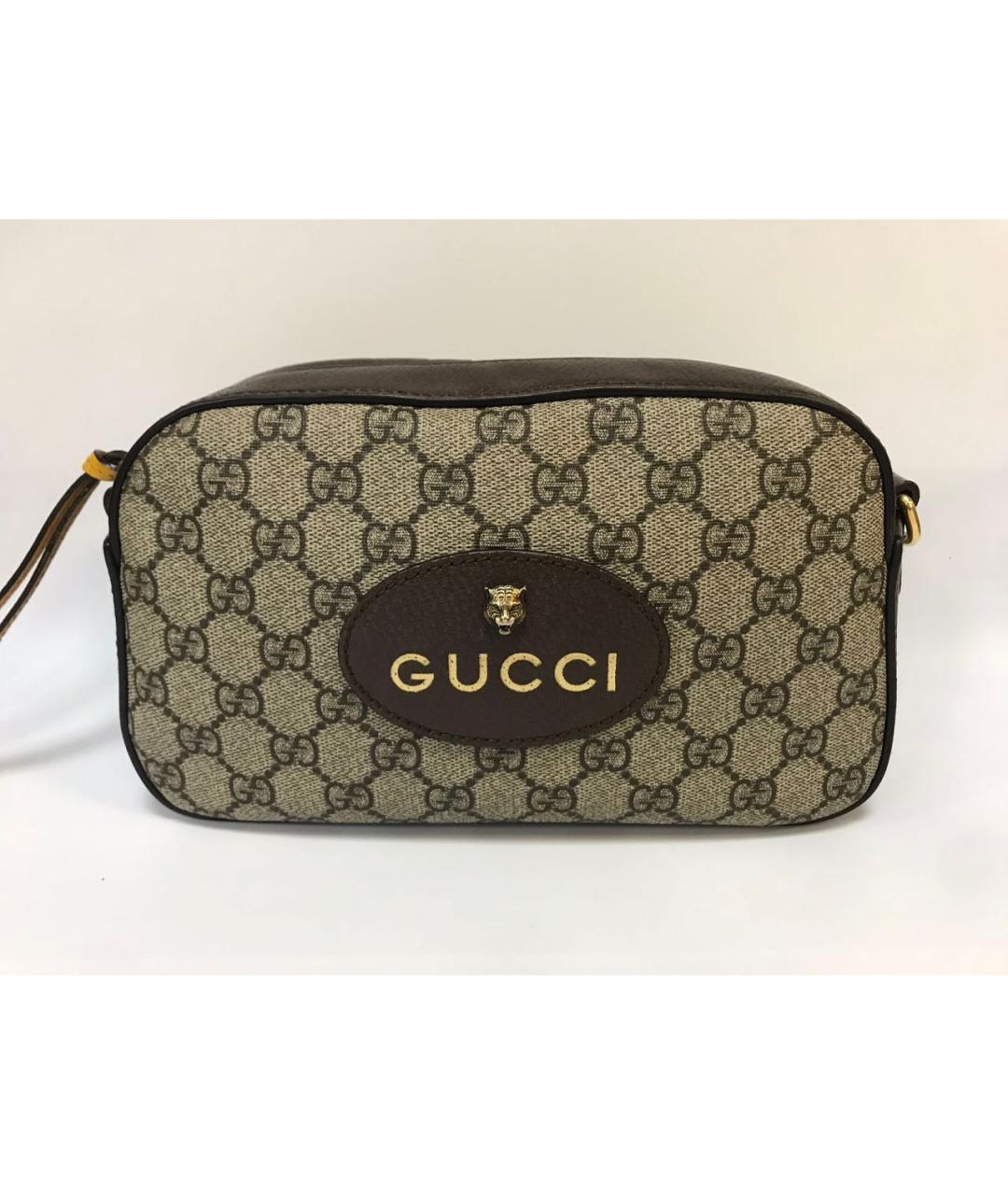 GUCCI Коричневая косметичка, фото 9