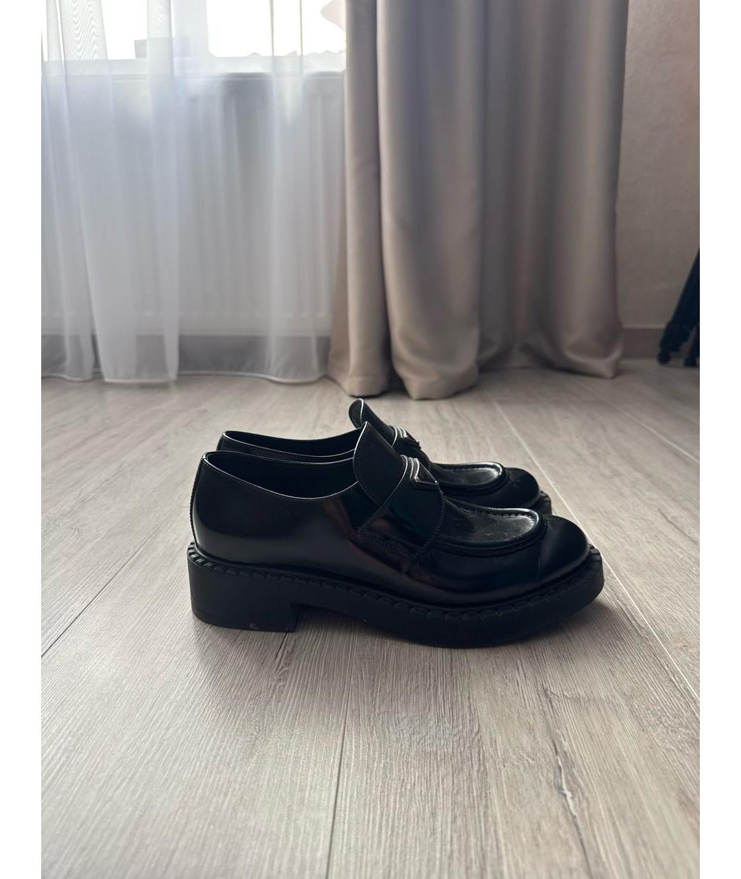 PRADA Черные кожаные лоферы, фото 8