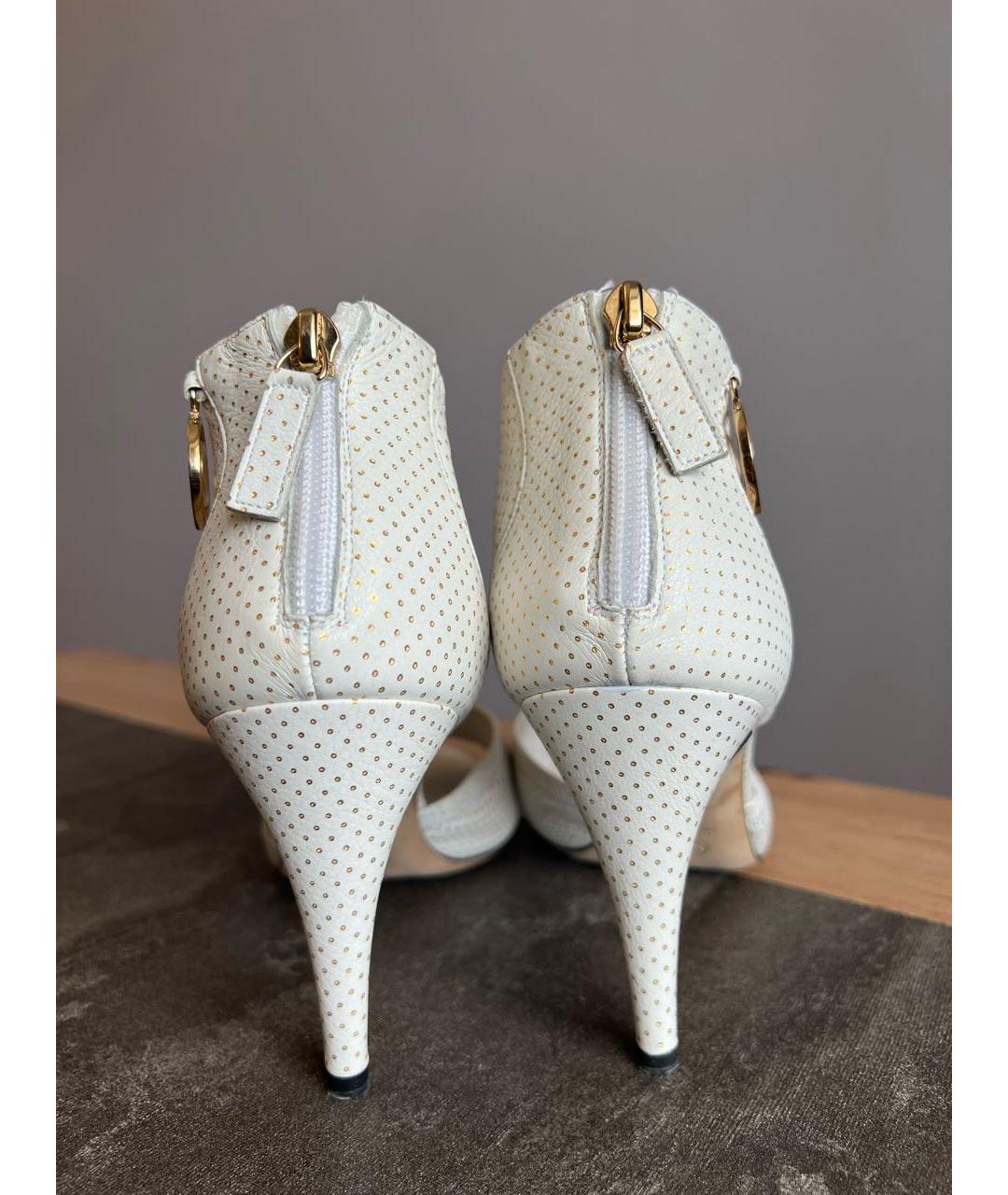 CHANEL Белые кожаные босоножки, фото 4