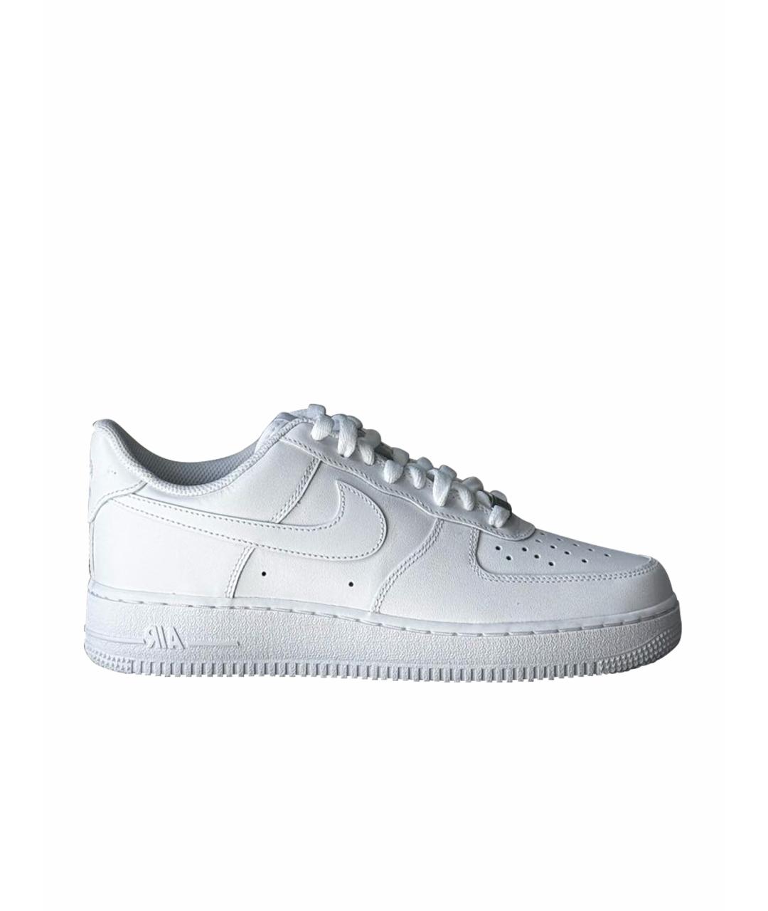 NIKE Белые кожаные низкие кроссовки / кеды, фото 1