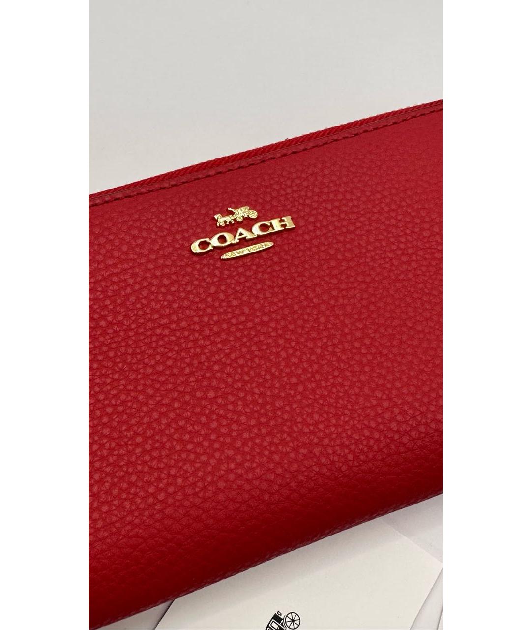 COACH Красный кошелек из искусственной кожи, фото 5