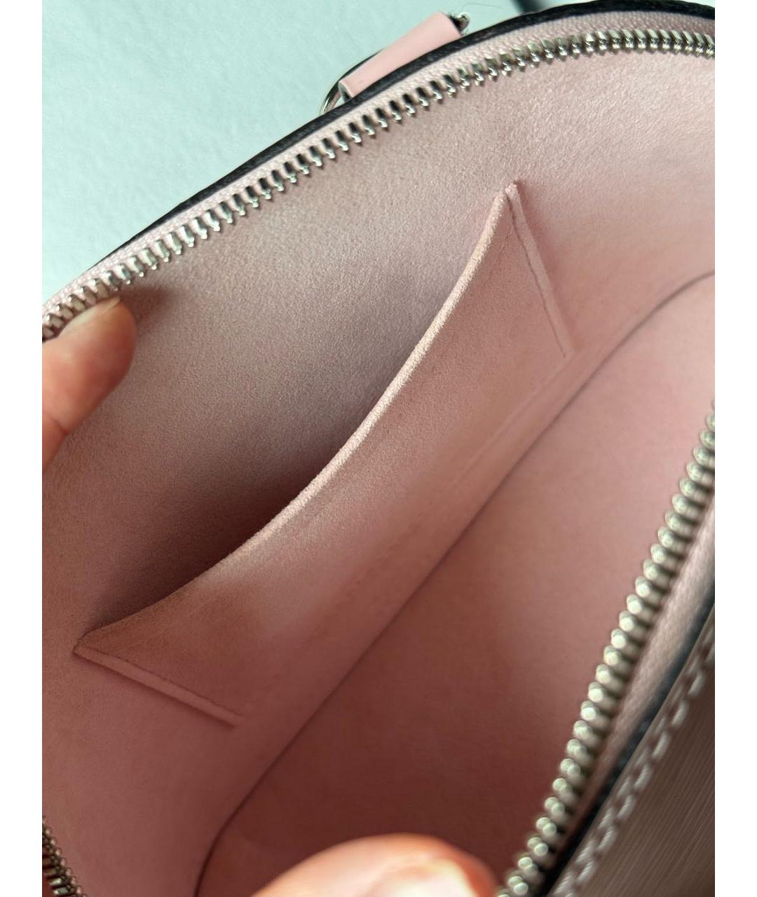 LOUIS VUITTON Розовая кожаная сумка с короткими ручками, фото 8