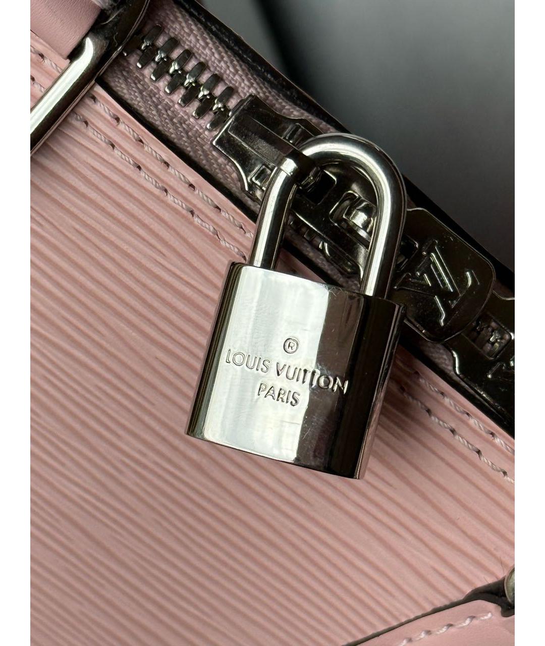 LOUIS VUITTON Розовая кожаная сумка с короткими ручками, фото 4