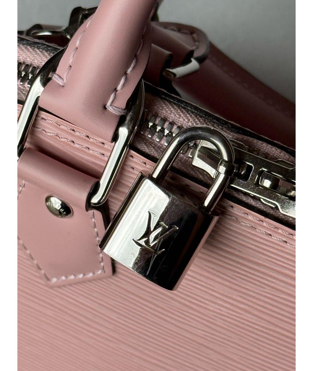 LOUIS VUITTON Розовая кожаная сумка с короткими ручками, фото 3