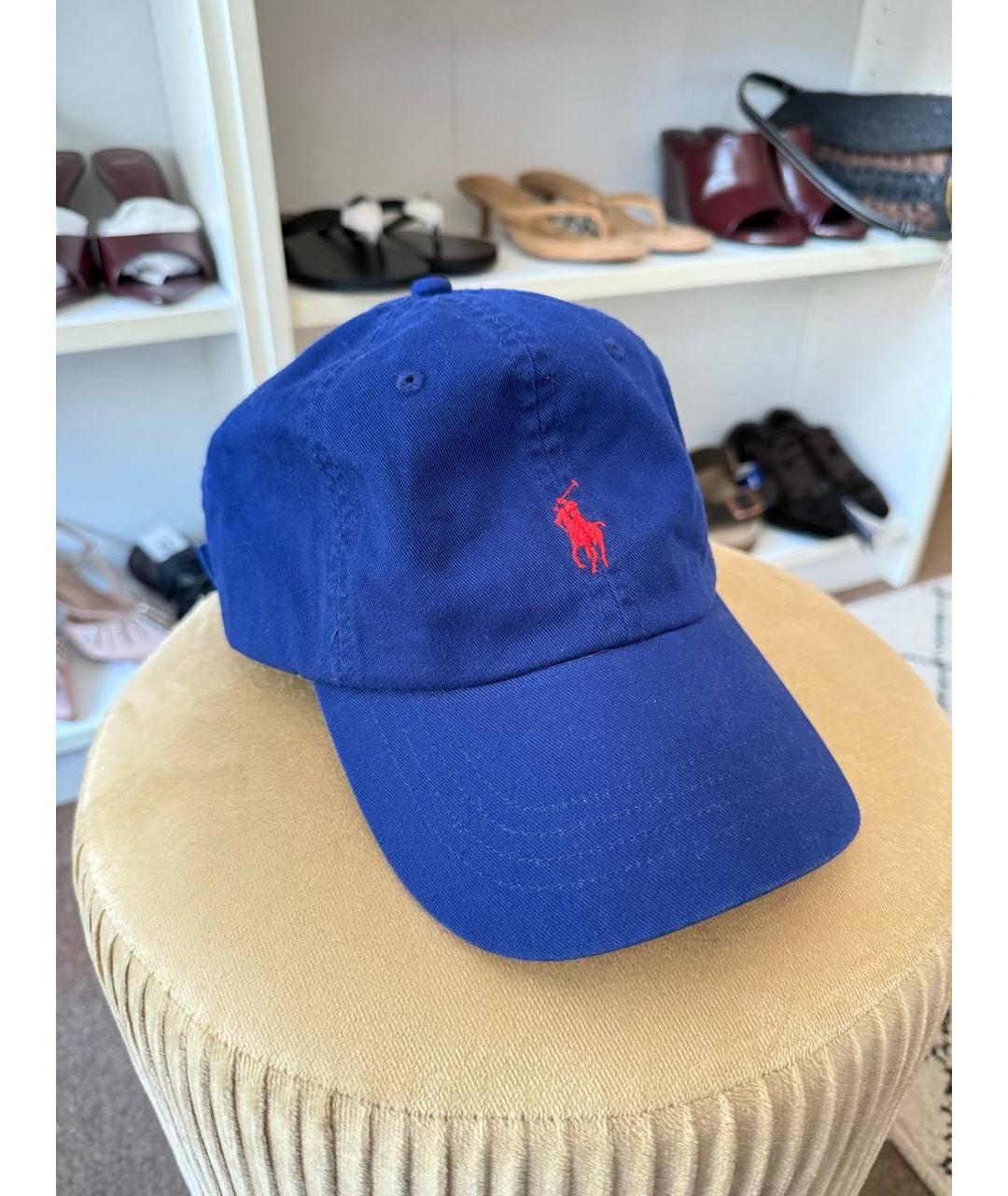 POLO RALPH LAUREN Темно-синяя хлопковая кепка, фото 6