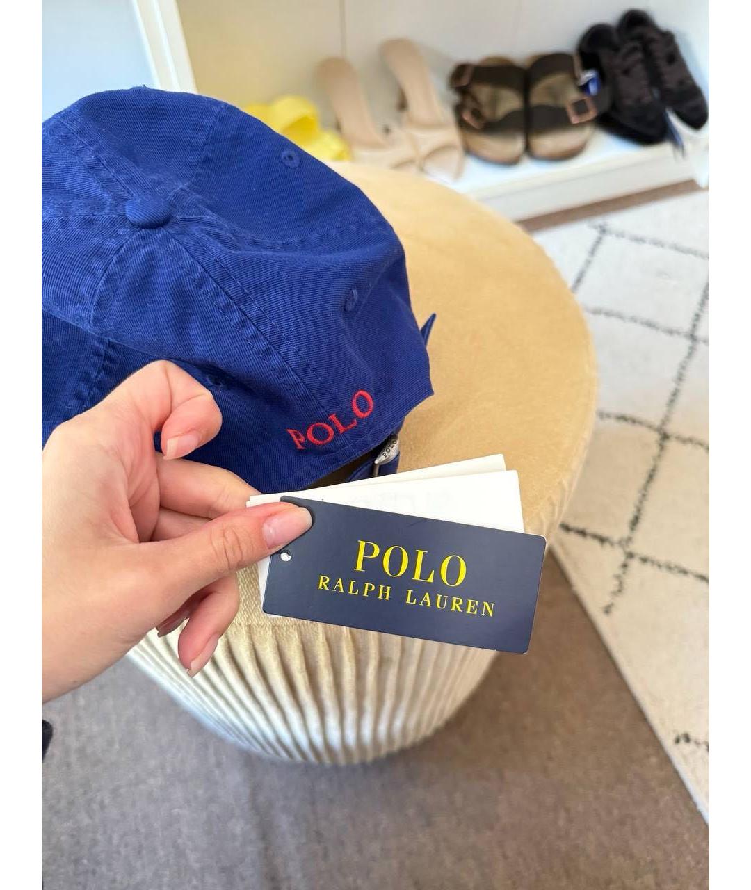POLO RALPH LAUREN Темно-синяя хлопковая кепка, фото 3