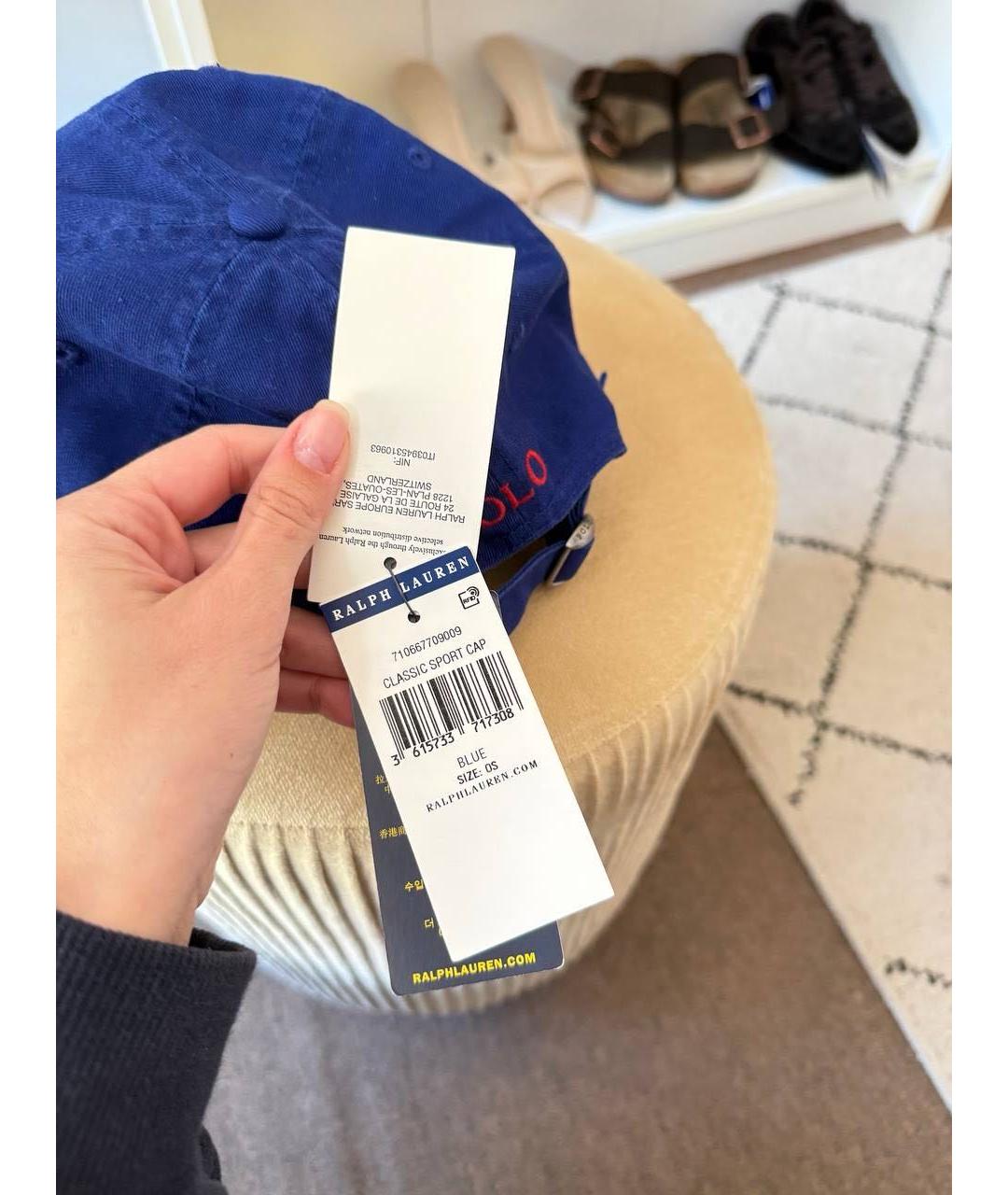 POLO RALPH LAUREN Темно-синяя хлопковая кепка, фото 5