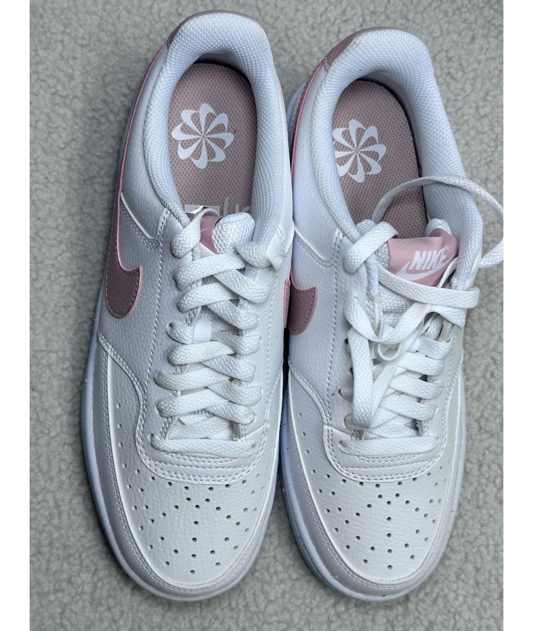 NIKE Белые кожаные кроссовки, фото 3