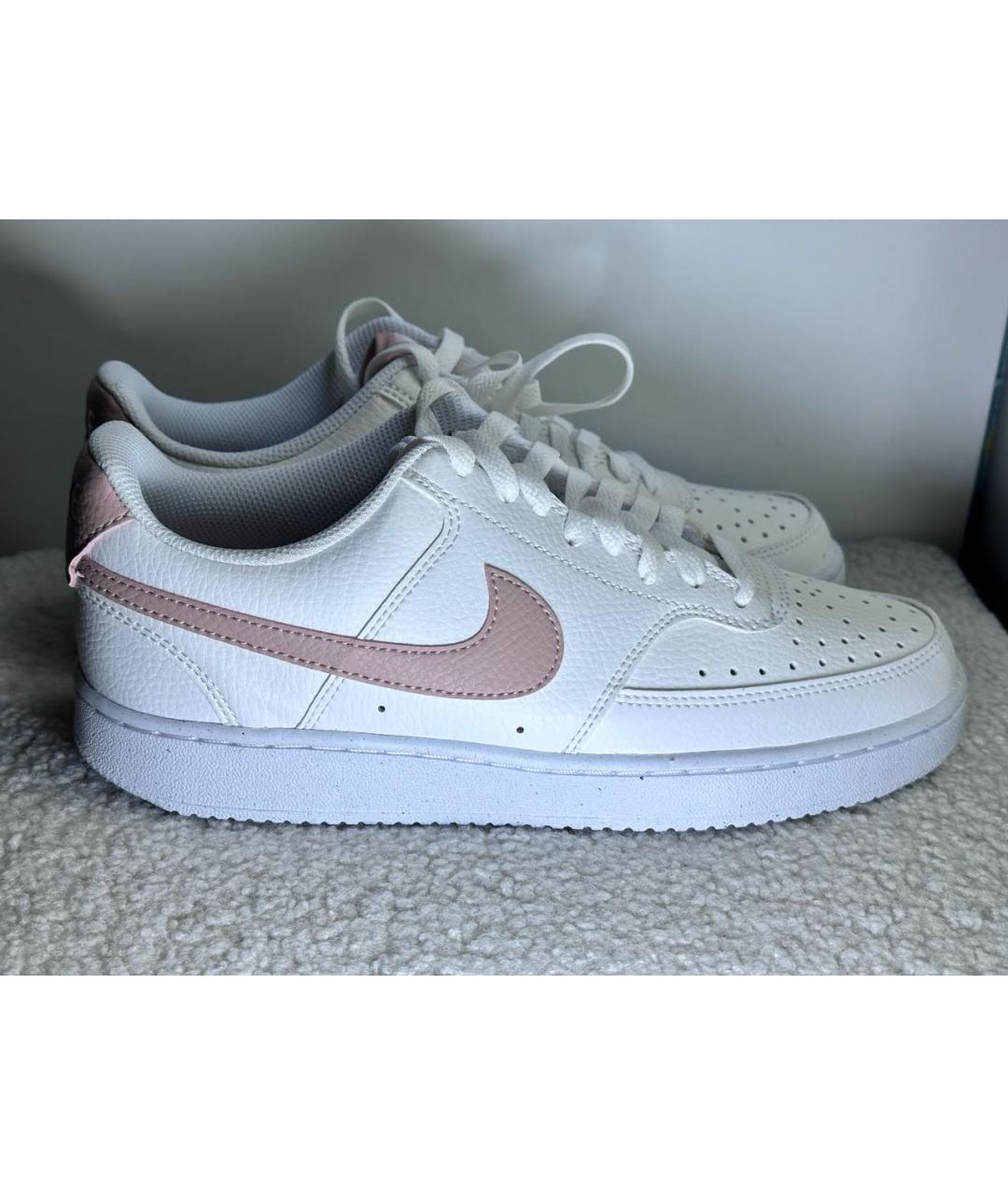NIKE Белые кожаные кроссовки, фото 9