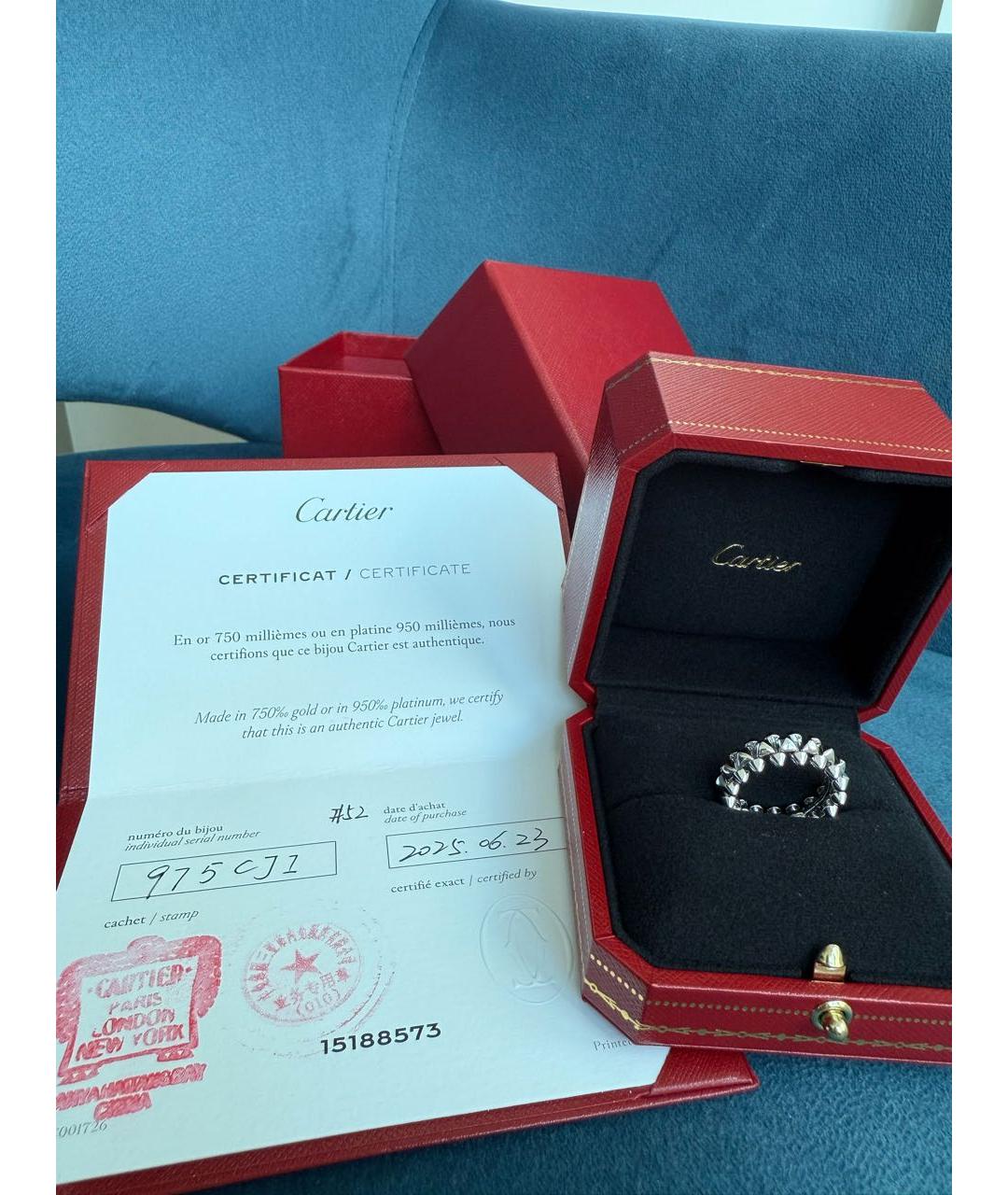 CARTIER Кольцо из белого золота, фото 4