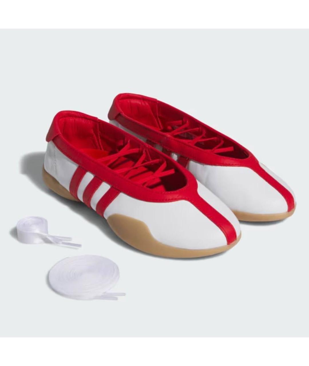 ADIDAS Красные кожаные кеды, фото 2