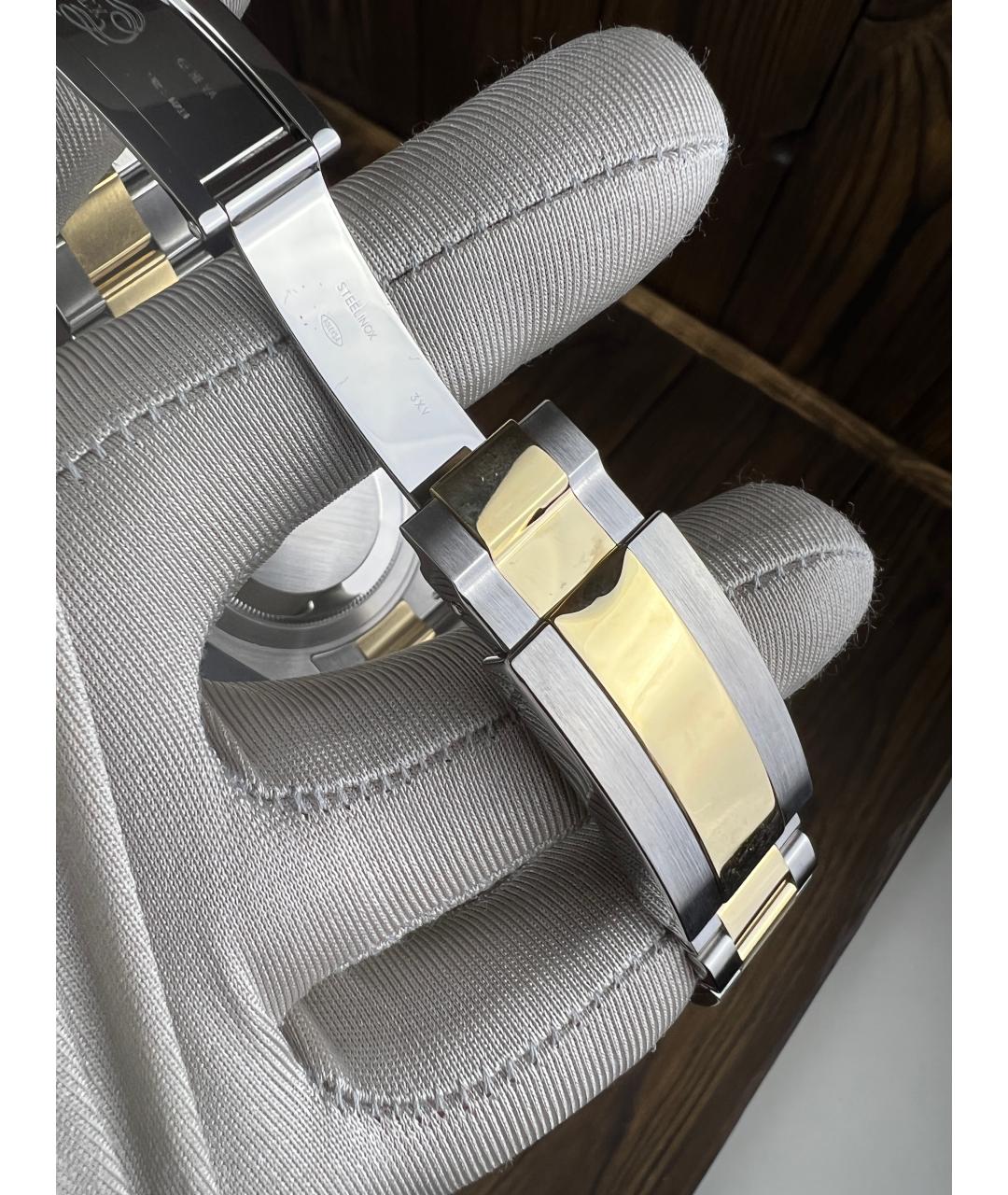 ROLEX Темно-синие часы из желтого золота, фото 9