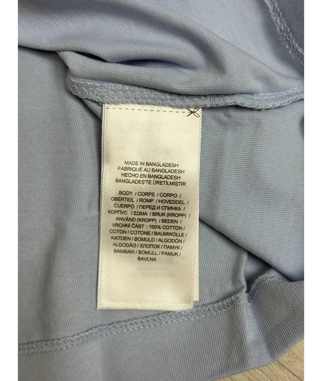 POLO RALPH LAUREN Голубая хлопковая футболка, фото 4