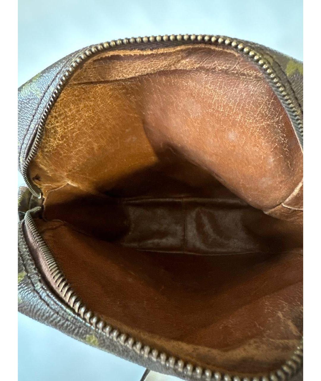 LOUIS VUITTON Коричневая кожаная сумка на плечо, фото 4