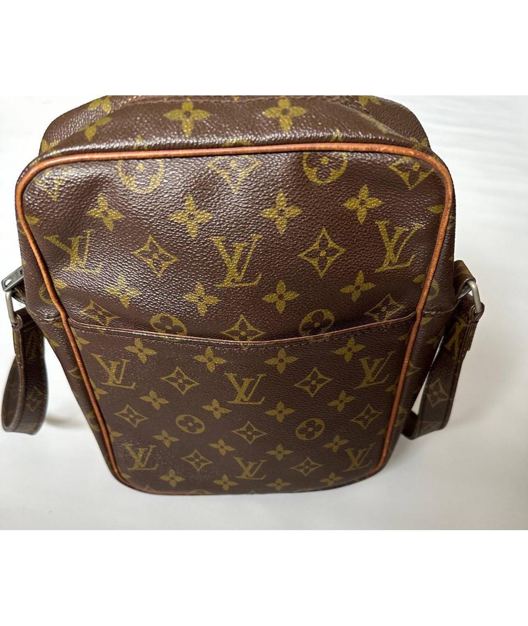 LOUIS VUITTON Коричневая кожаная сумка на плечо, фото 3