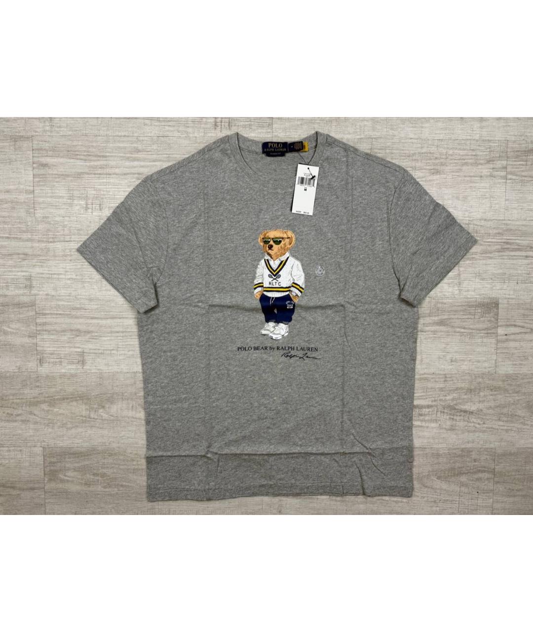 POLO RALPH LAUREN Серая хлопковая футболка, фото 6