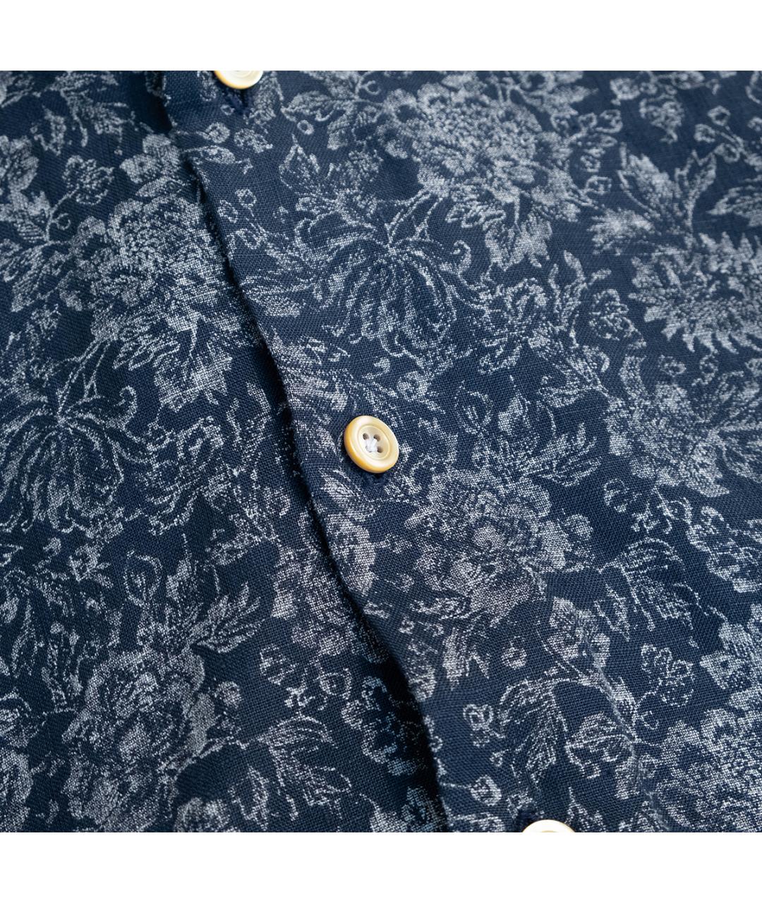 KITON Синяя льняная кэжуал рубашка, фото 4