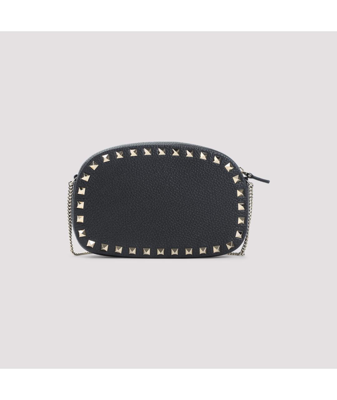 VALENTINO Черная кожаная сумка через плечо, фото 4