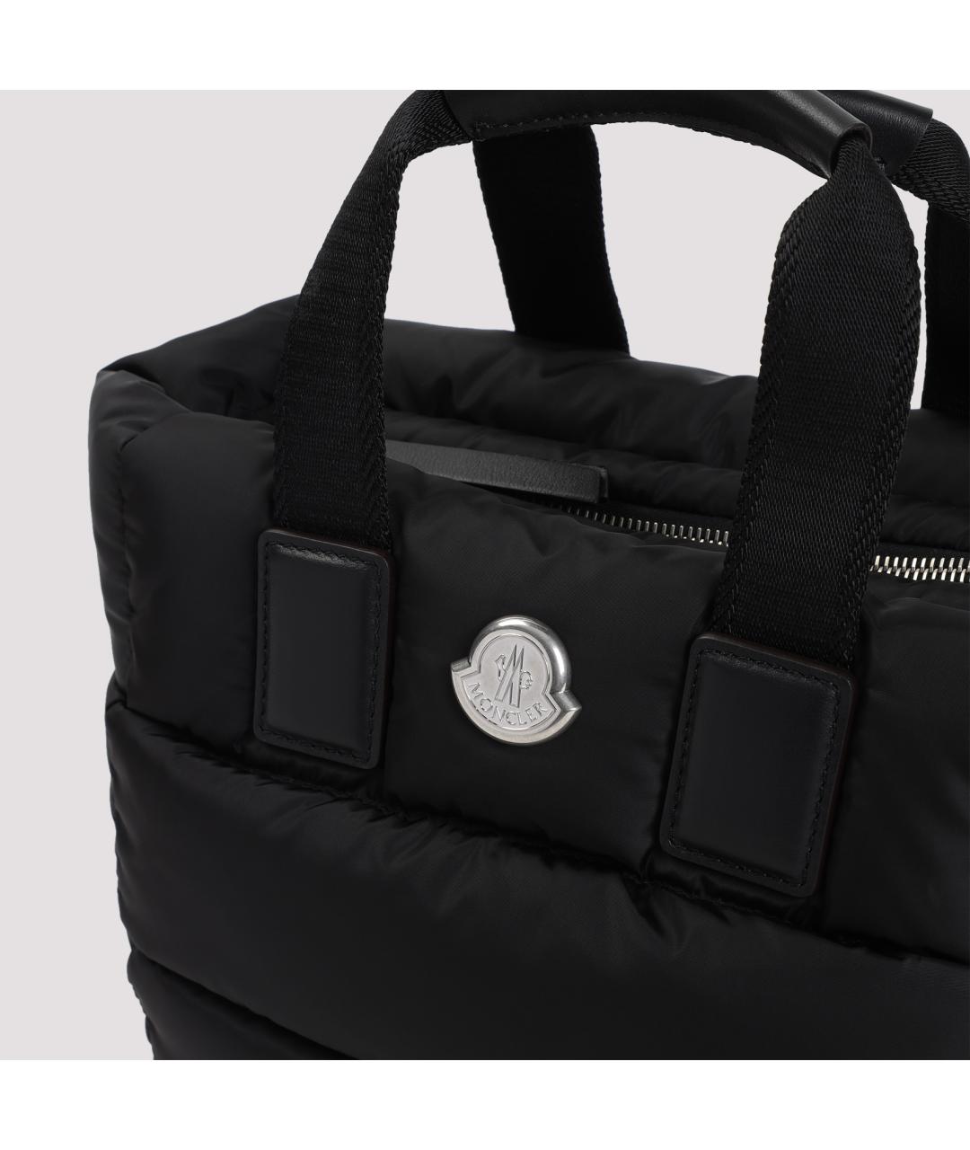MONCLER Черная синтетическая сумка тоут, фото 5