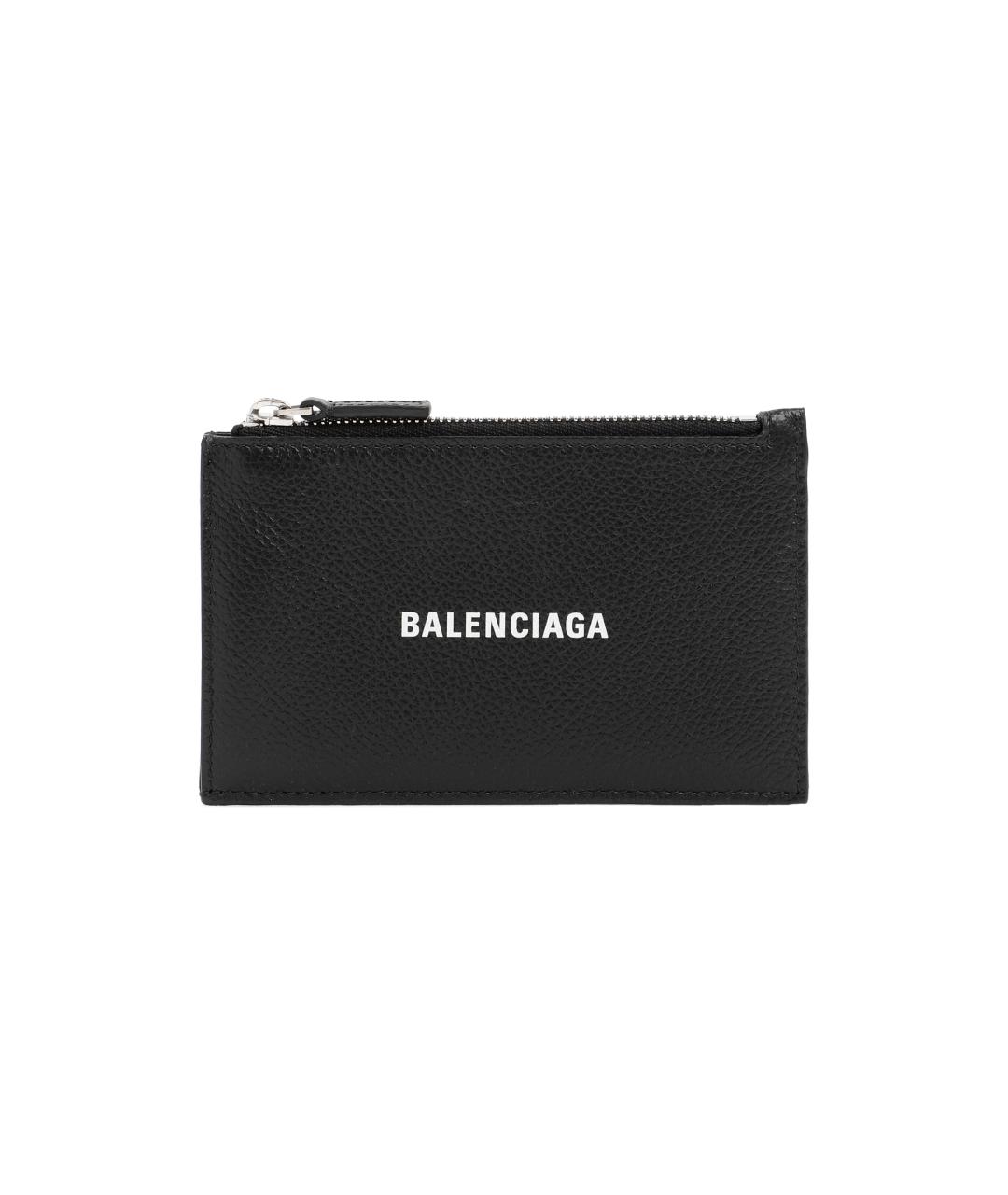 BALENCIAGA Черный кожаный кардхолдер, фото 1