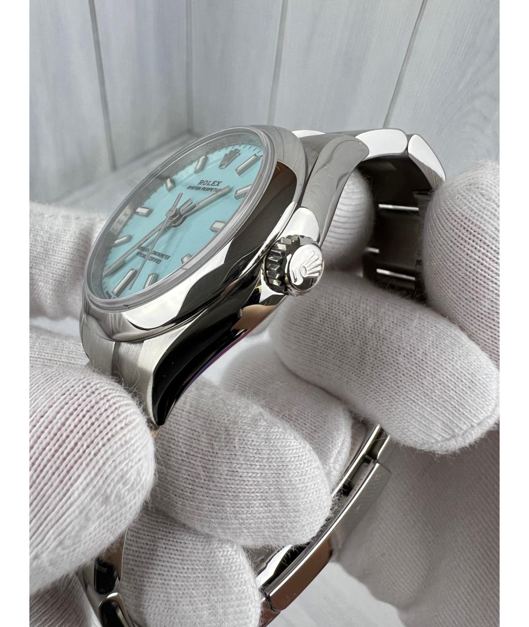ROLEX Голубые часы, фото 4