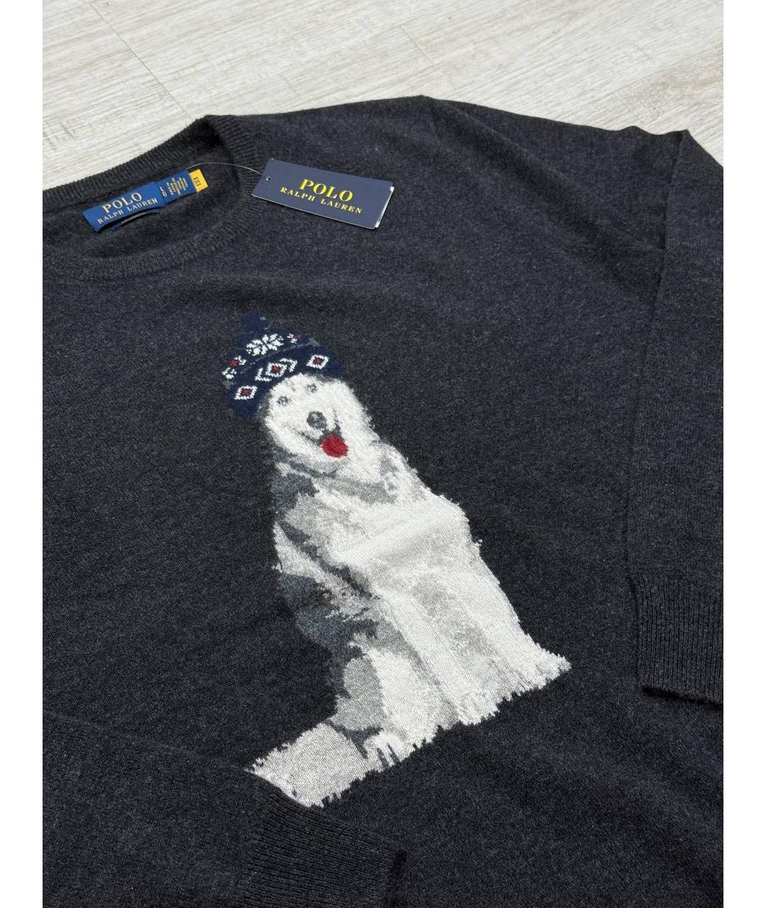 POLO RALPH LAUREN Антрацитовый кашемировый джемпер / свитер, фото 2