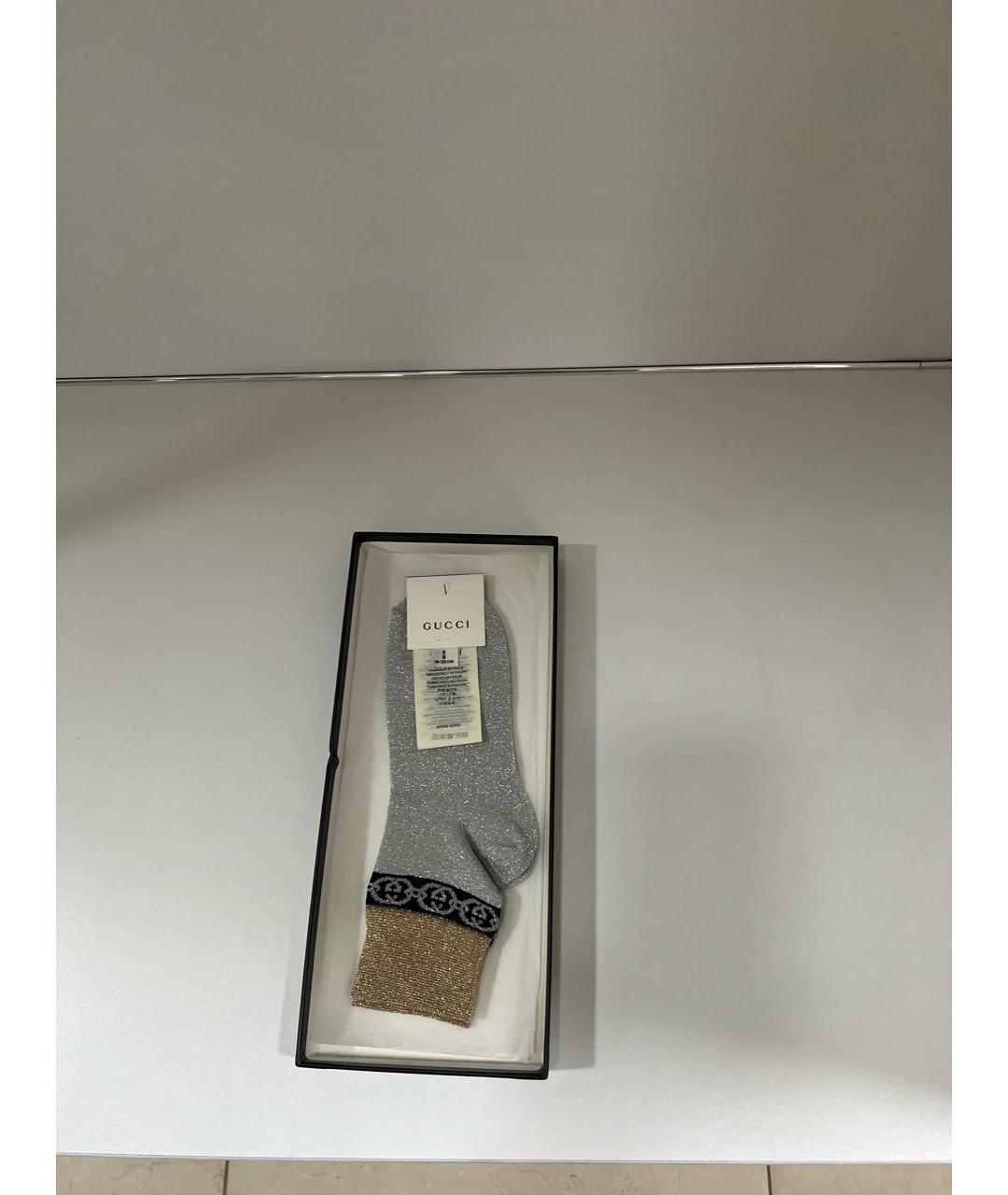 GUCCI Серебряные носки, чулки и колготы, фото 5