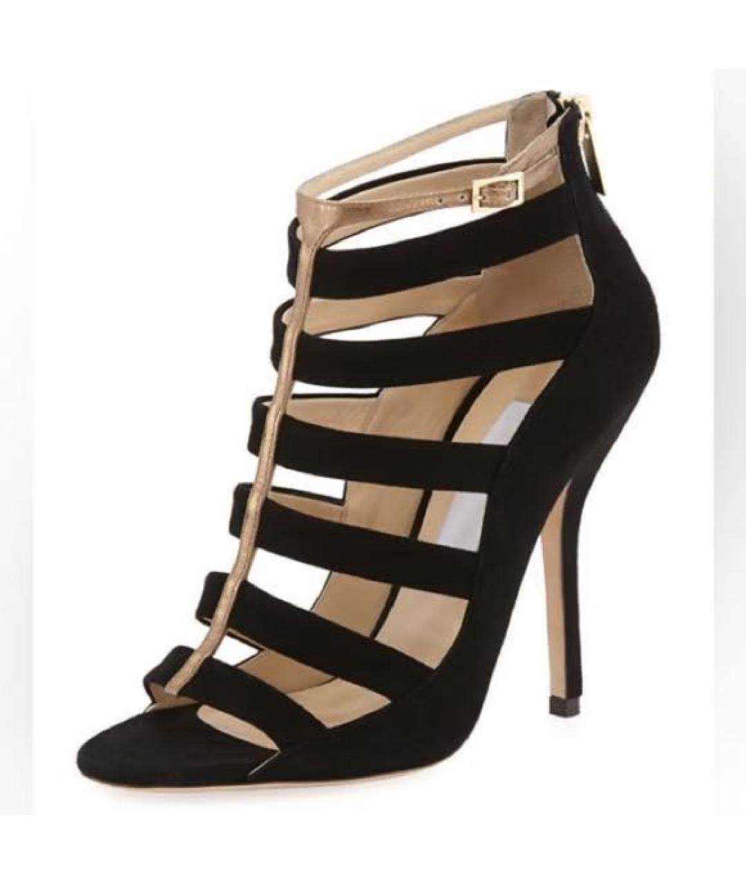 JIMMY CHOO Черные замшевые босоножки, фото 9