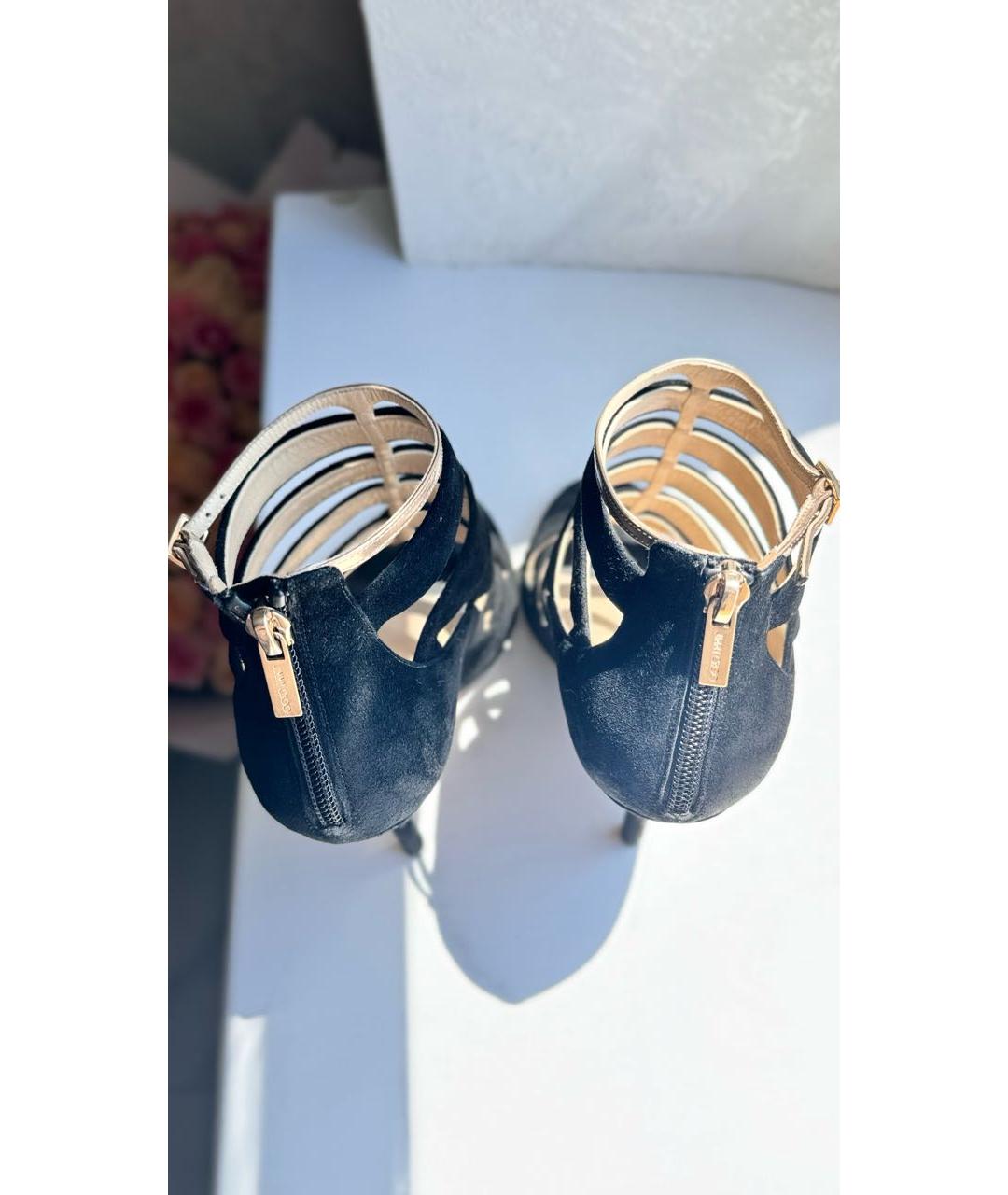 JIMMY CHOO Черные замшевые босоножки, фото 6