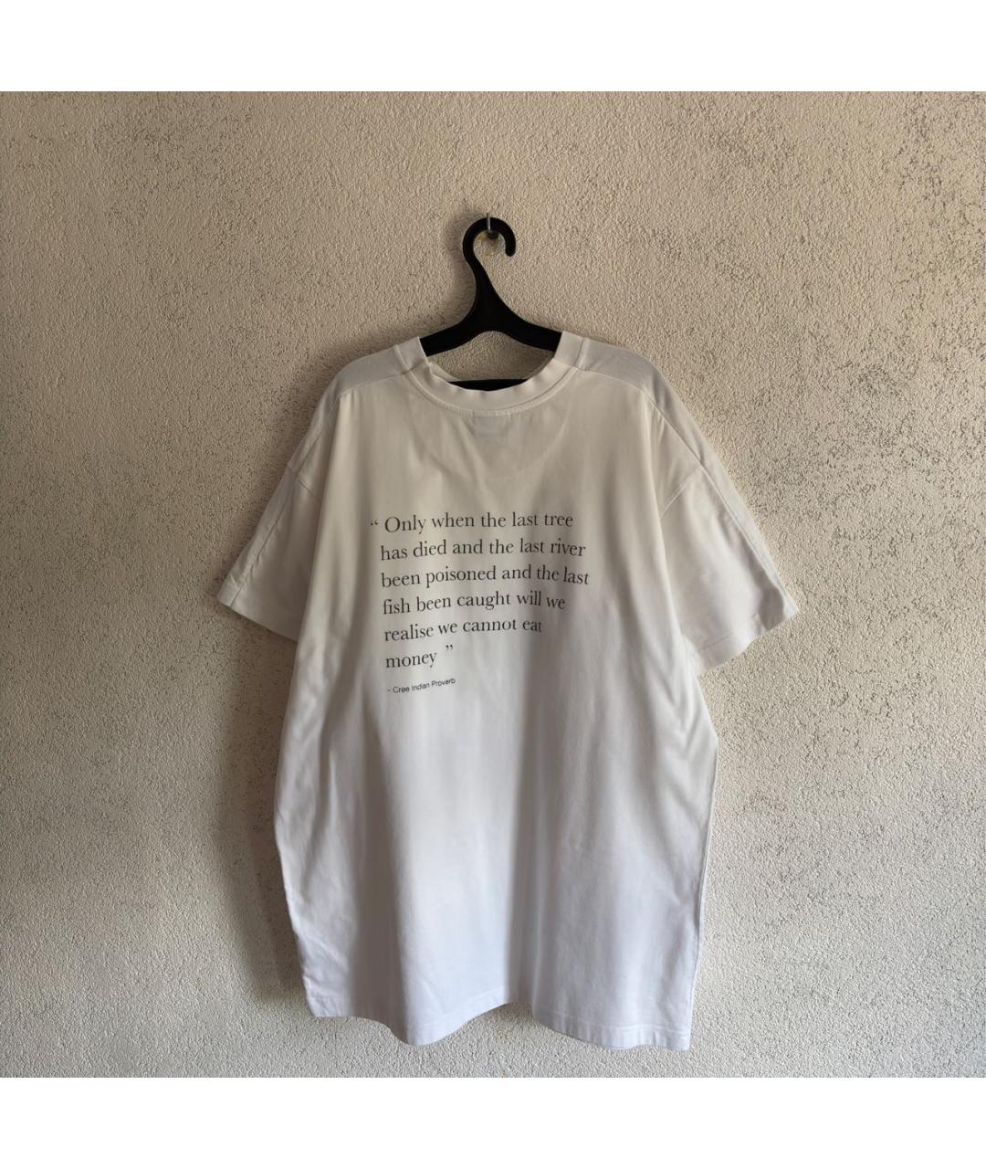 VETEMENTS Белая хлопковая футболка, фото 2