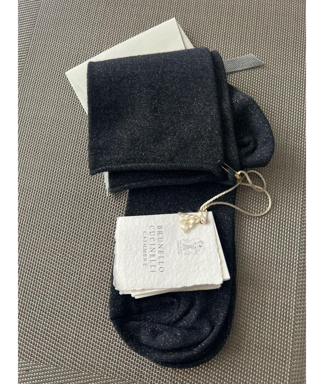 BRUNELLO CUCINELLI Антрацитовые носки, чулки и колготы, фото 3