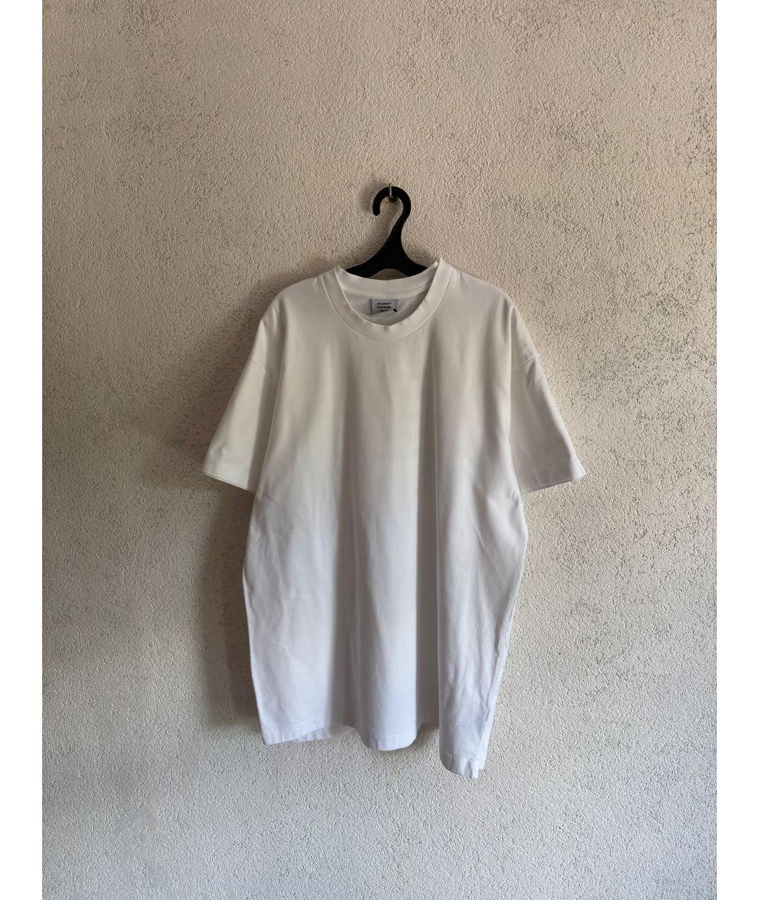 VETEMENTS Белая хлопковая футболка, фото 4