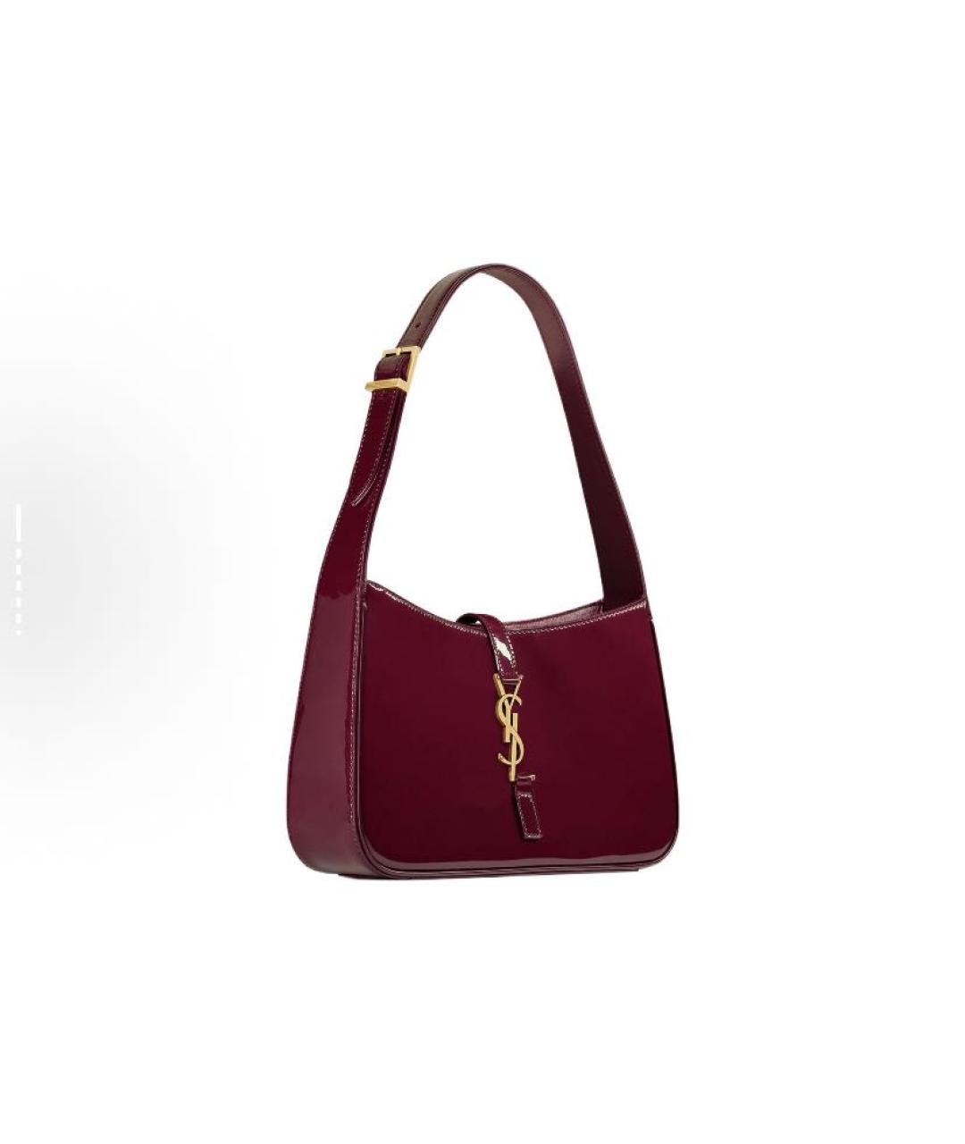 SAINT LAURENT Красная сумка через плечо из лакированной кожи, фото 2