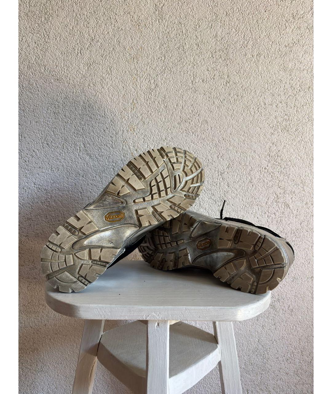 MAISON MARGIELA Черные низкие кроссовки / кеды, фото 4