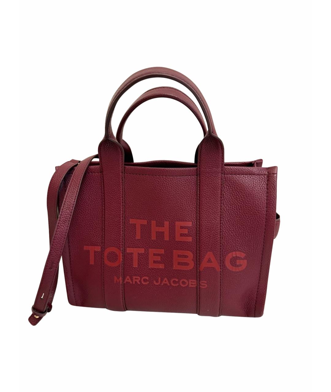 MARC JACOBS Бордовая кожаная сумка тоут, фото 1