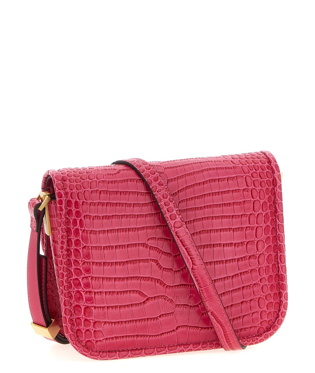 PINKO Фуксия кожаная сумка через плечо, фото 2