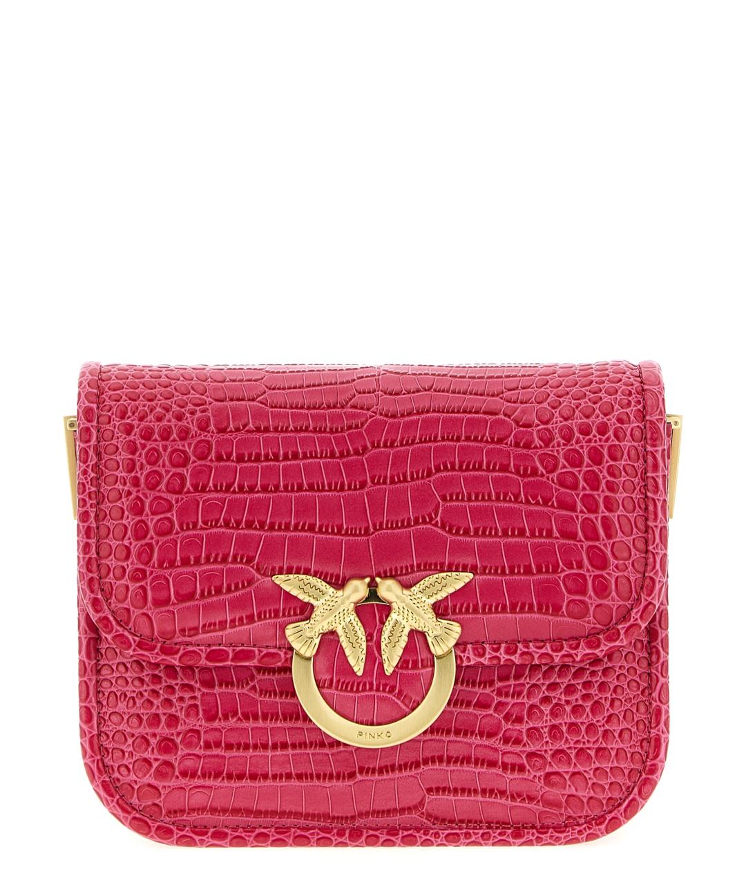 PINKO Фуксия кожаная сумка через плечо, фото 1