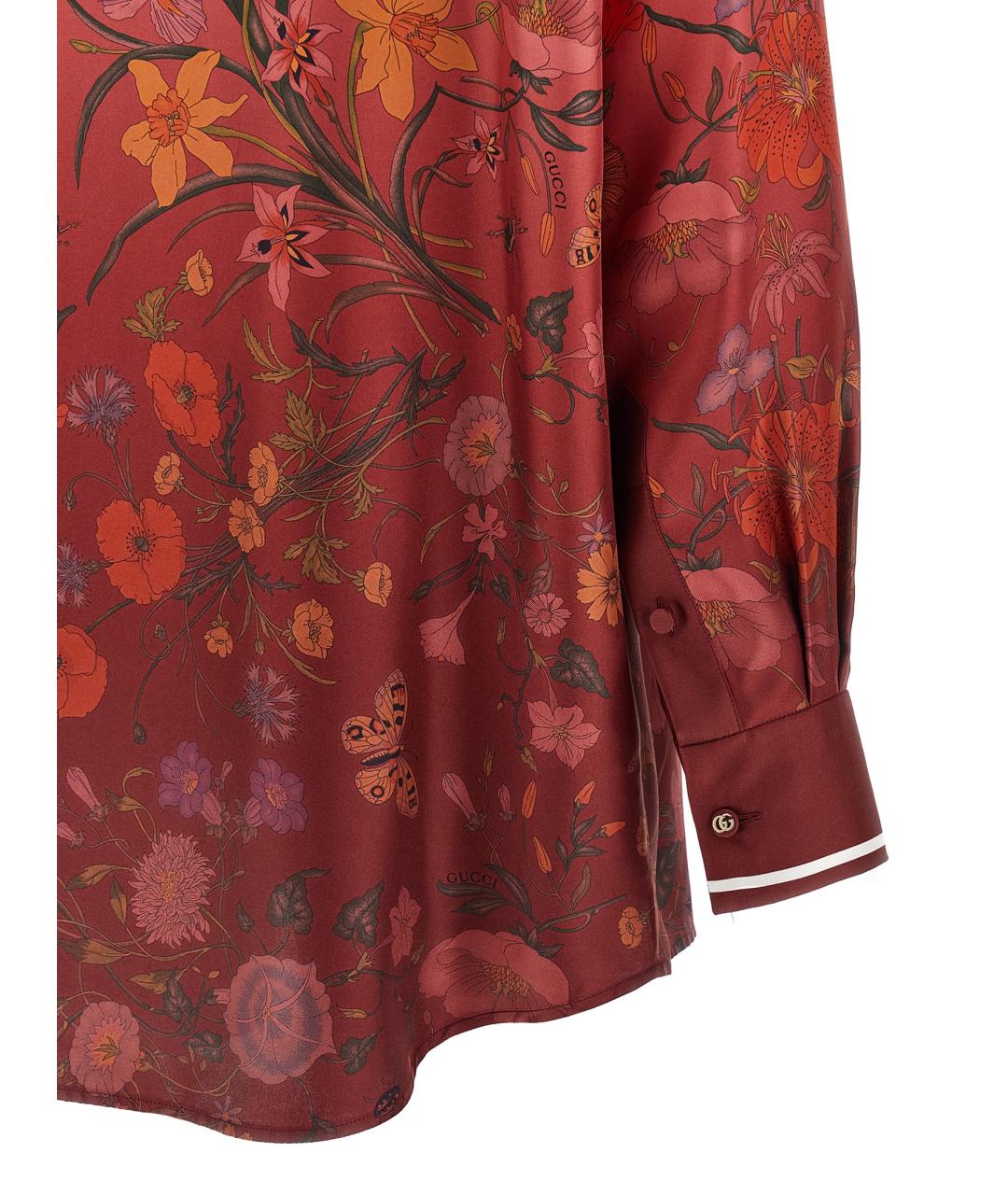 GUCCI Мульти шелковая блузы, фото 4
